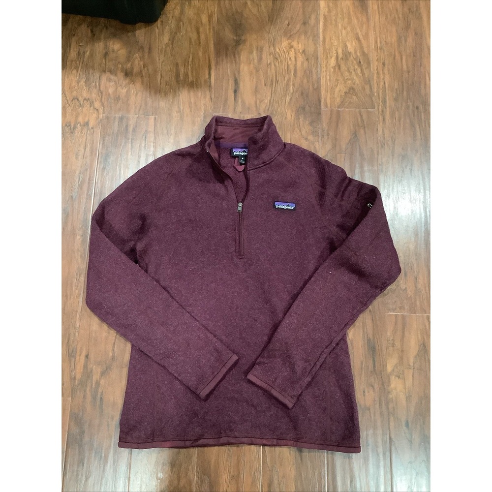 Patagonia Quarter Zip Better Sweater Red-purple Womens Medium Long sleeve
